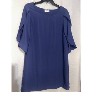 Everly Women's Navy Knee-length Shift Dress Size L  3/4 Sleeve